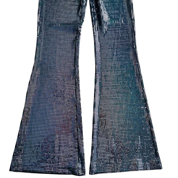 Dodo Bar Or Gabrielle Pants Mirror Sequin Size IT 42 EU 38 US XS Black Shimmer - Picture 8 of 10